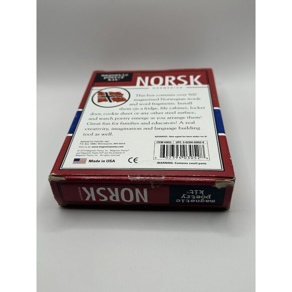 Norsk Magnetic Poetry Kit Norwegian Norse for your Refrigerator Door Decor #3052 - Picture 3 of 5